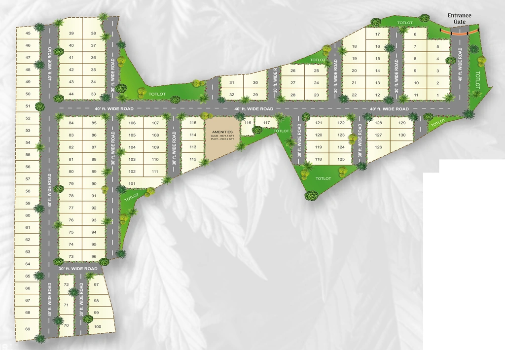 Master Plan of Land Nihira The Crown Villas in Patancheru, Hyderabad - Image 389990