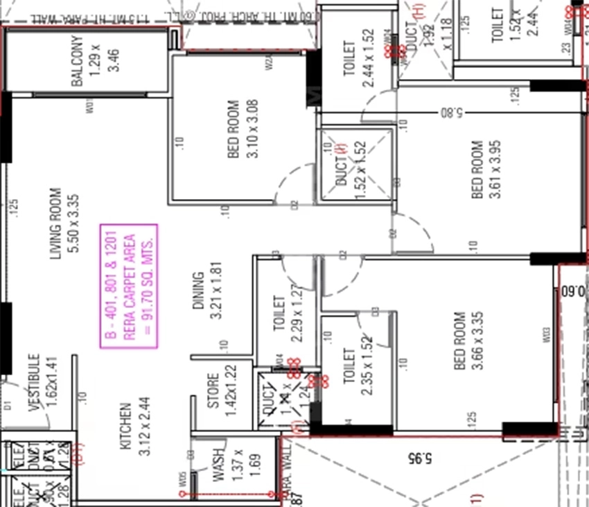 3 BHK Flat in Adani Amora in Shantigram, Ahmedabad - Image 912072