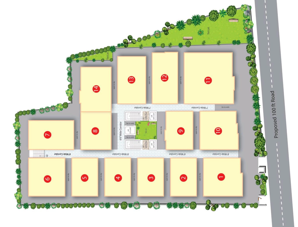 Master Plan of Sri Sai Prasan in Kismatpur, Hyderabad - Image 390030
