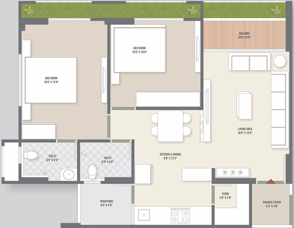 2 BHK Flat in Ak Shree Saffron in Ghuma, Ahmedabad - Image 912083