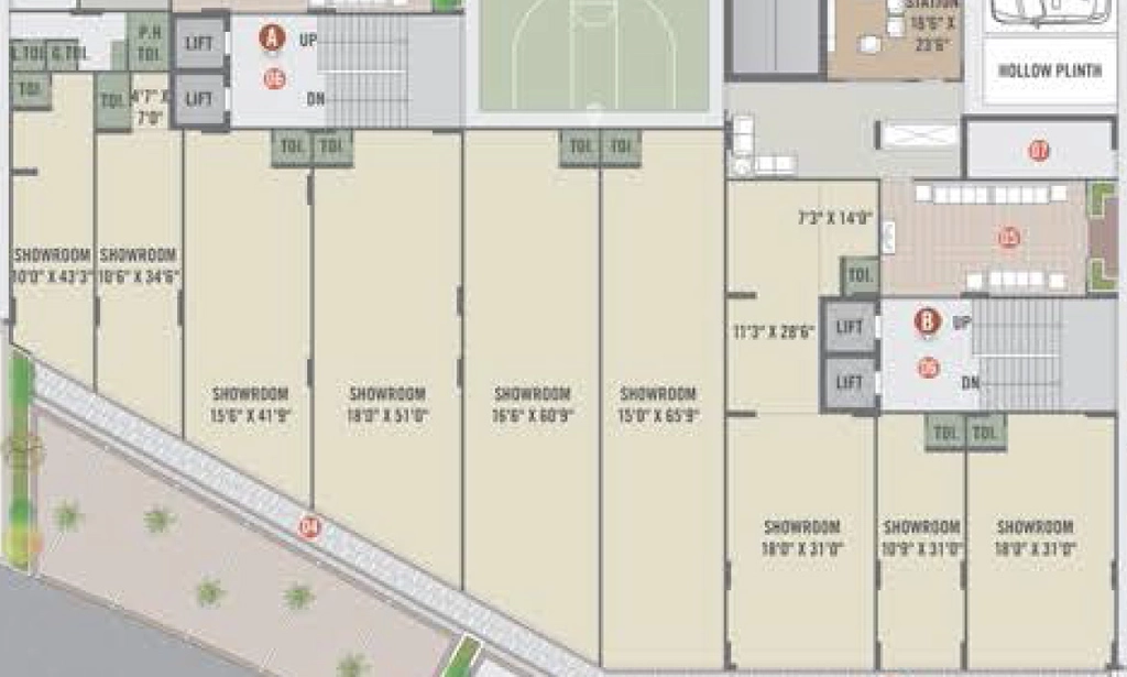 Floor Plan of Commercial Ak Shree Saffron in Ghuma, Ahmedabad - Image 389394