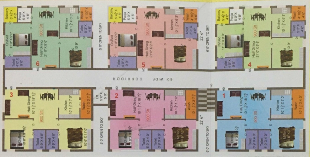 Floor Plan of Sai Ram Shangri La in Isnapur, Hyderabad - Image 389995