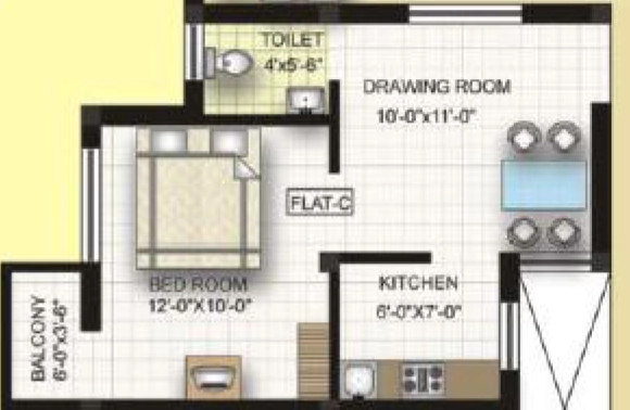 1 BHK Flat in Sumitra The Purple in Panchagaon, Bhubaneswar - Image 912252