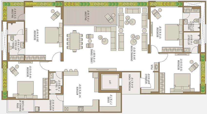 4 BHK Flat in Akshar Evara in Chharodi, Ahmedabad - Image 912106