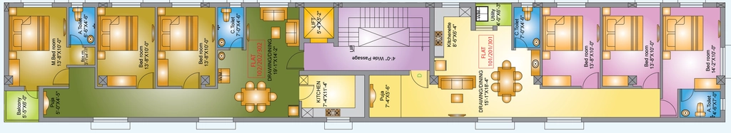 Floor Plan of Baishnodevi Sai Subhadra in Patrapada, Bhubaneswar - Image 389821