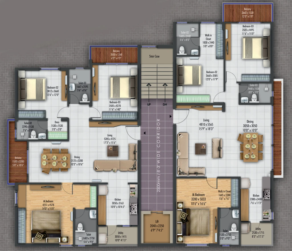 Floor Plan of Sampada Homes in Manikonda, Hyderabad - Image 390006