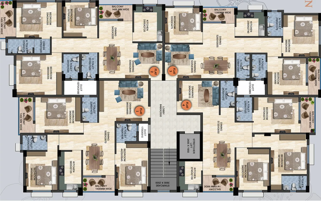 Floor Plan of Sukhyat Sai Rekha Enclave in Patrapada, Bhubaneswar - Image 389846