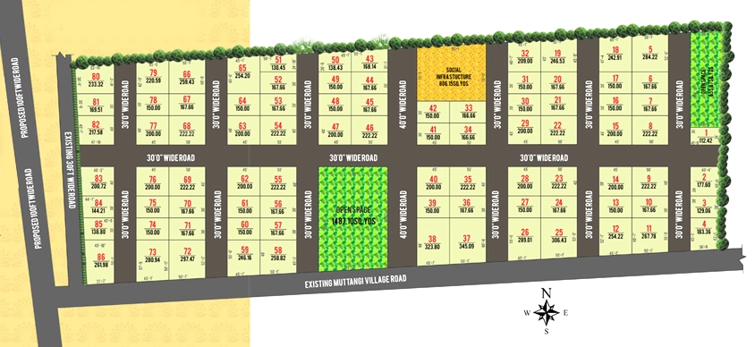 Master Plan of Sandstone Eternity in Patancheru, Hyderabad - Image 390010