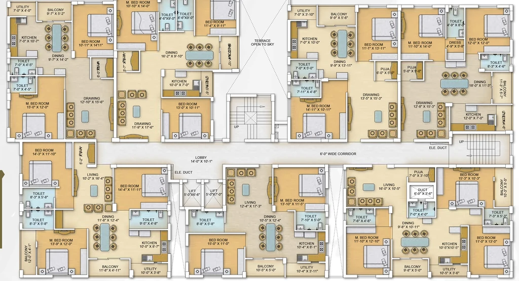 Floor Plan of Tathastu Exotica in Patrapada, Bhubaneswar - Image 389876