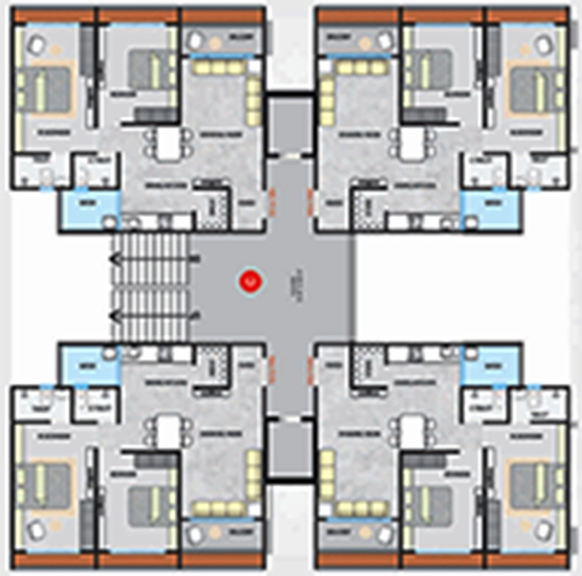 Floor Plan of Anjani Shikhar Antilia in Nana Chiloda, Ahmedabad - Image 389526