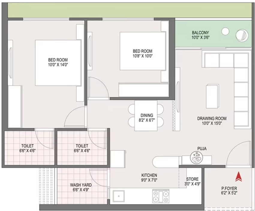 2 BHK Flat in Armonia Sky in Shela, Ahmedabad - Image 912142