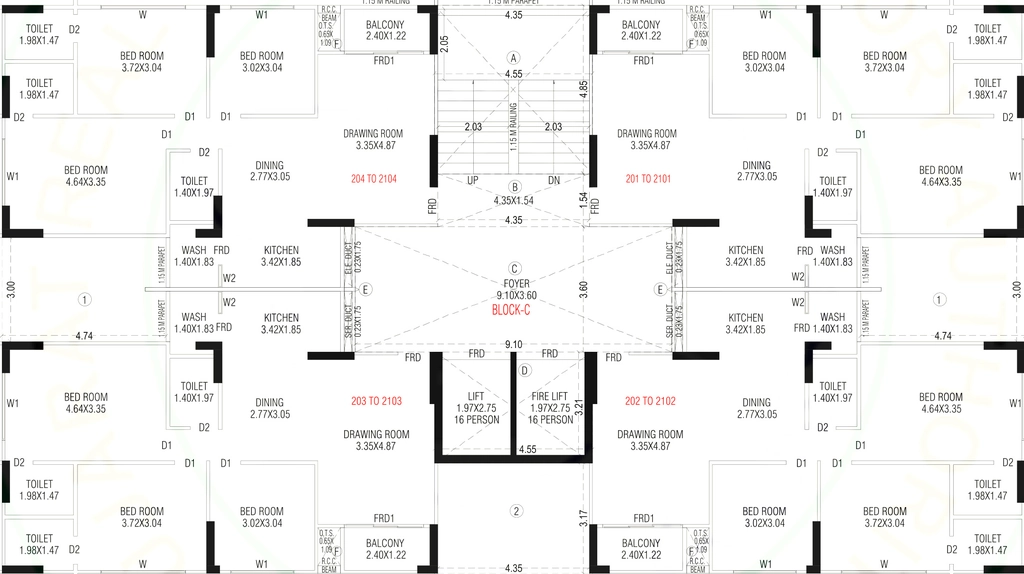 Floor Plan of Armonia Sky in Shela, Ahmedabad - Image 389550