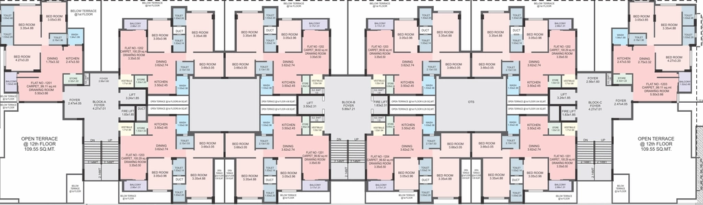 Floor Plan of Art Shree Vishnudhara Residency in Navrangpura, Ahmedabad - Image 389560