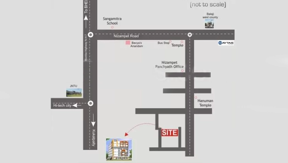 Location of Sri Vaishnavi Sai Green Arcade - Image 390035