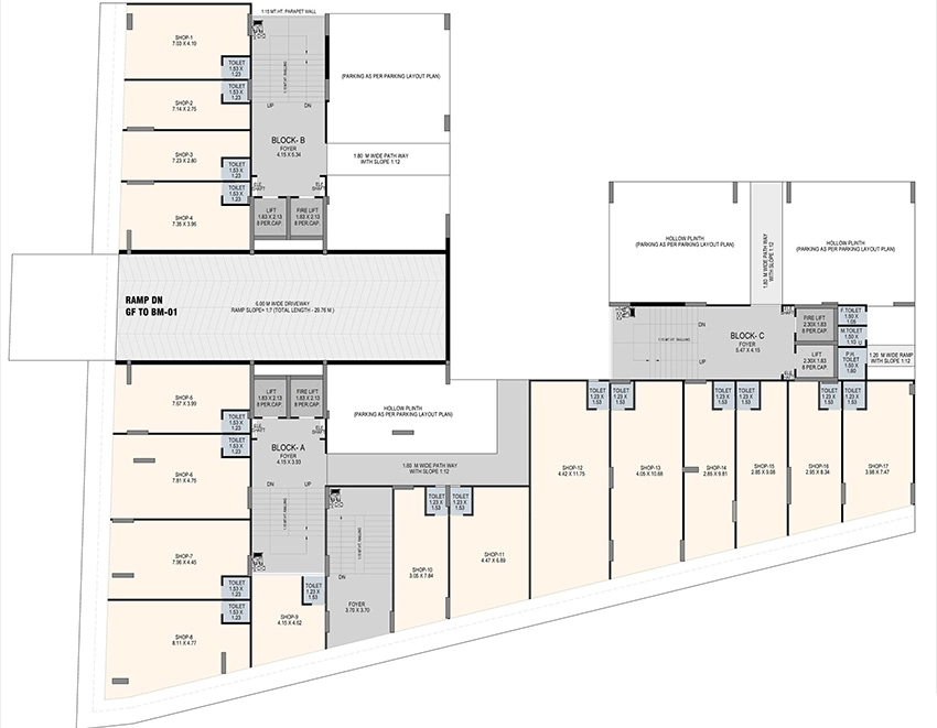 Floor Plan of Commercial Avani Gautam Apartment in Nava Naroda, Ahmedabad - Image 389599