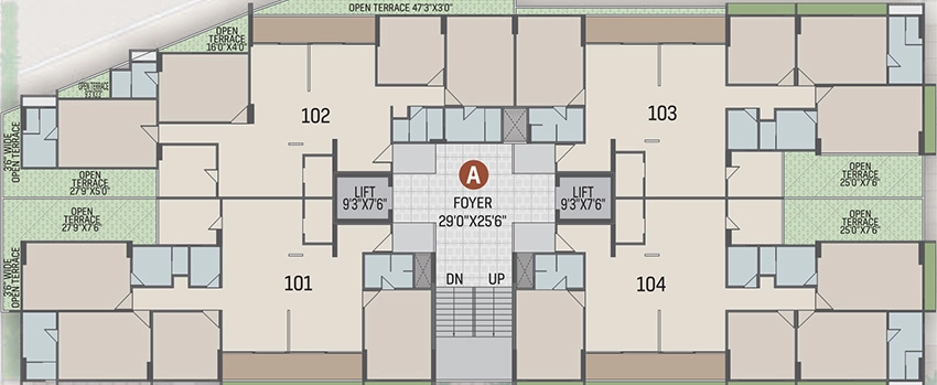 Floor Plan of Avis North Palace in Motera, Ahmedabad - Image 389622