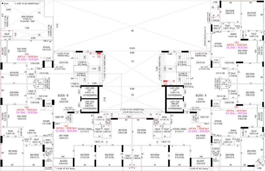 Floor Plan of Bliss Copper Sky in Nana Chiloda, Ahmedabad - Image 389642