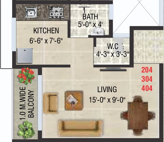 1 RK Studio Apartment in Leena Heritage in Khopoli, Navi Mumbai - Image 912231