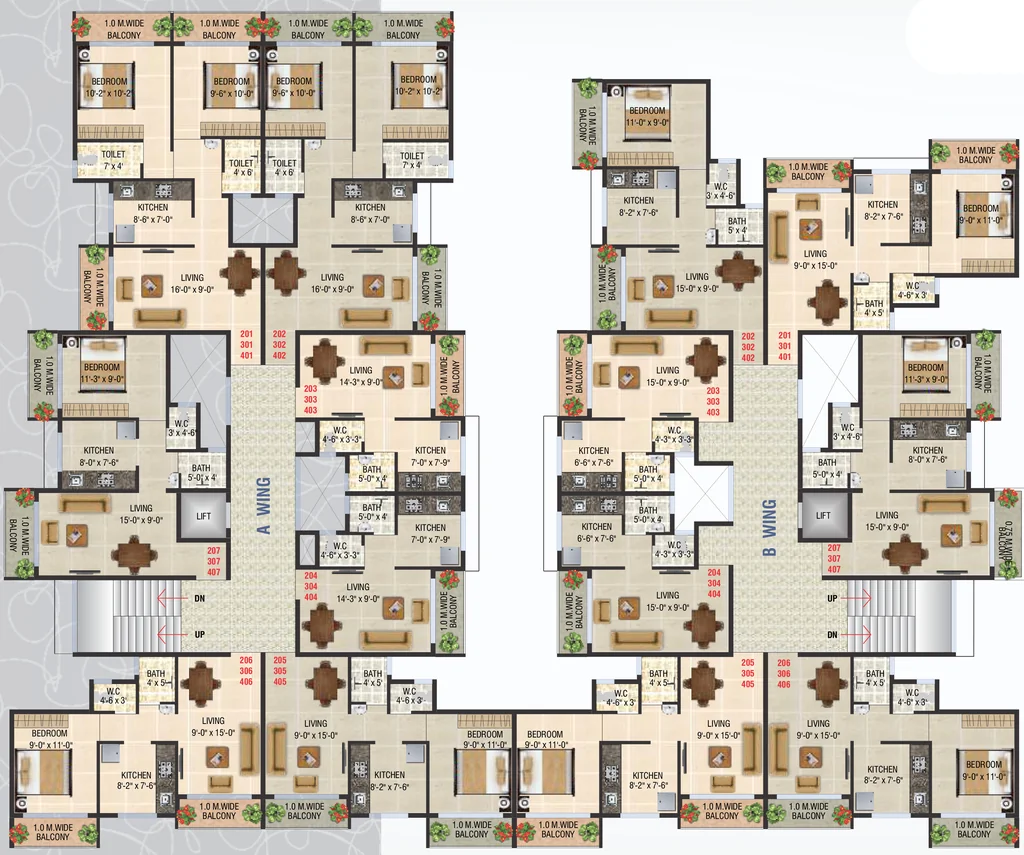 Floor Plan of Leena Heritage in Khopoli, Navi Mumbai - Image 389807