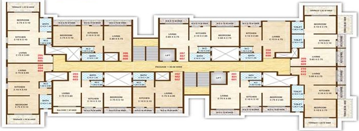 Floor Plan of Krishna Residency in Khopoli, Navi Mumbai - Image 389829