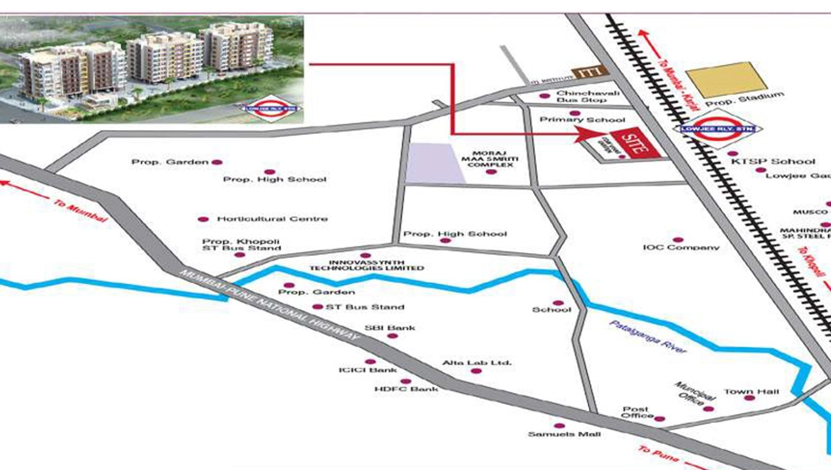 Location of Krishna Residency in Khopoli, Navi Mumbai - Image 389828