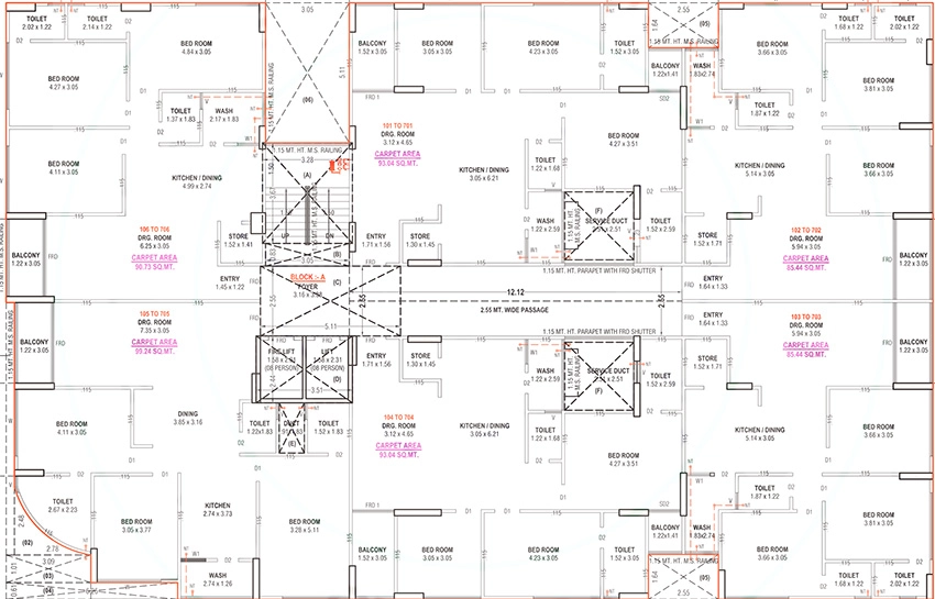 Floor Plan of Dev Shree Dev 42 in Paldi, Ahmedabad - Image 389725