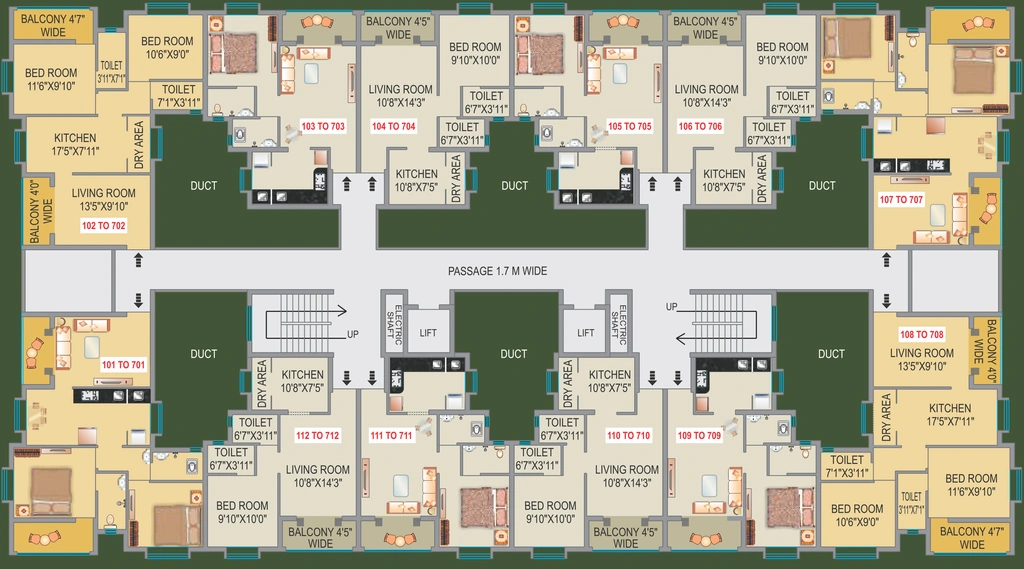 Floor Plan of Ufasa Deccan Residency in Khopoli, Navi Mumbai - Image 389863