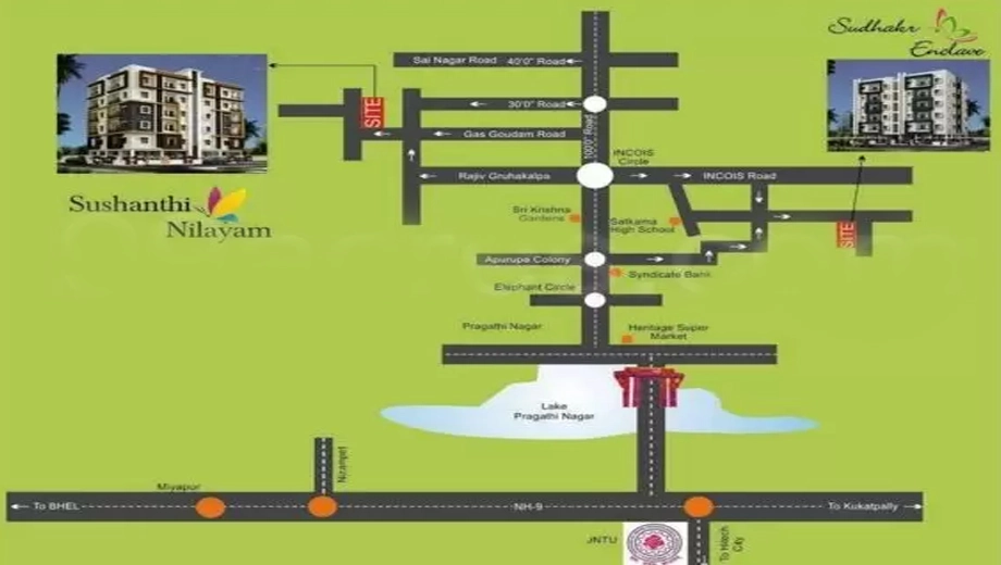 Location of Sudhakars Sushanthi Nilayam - Image 390053