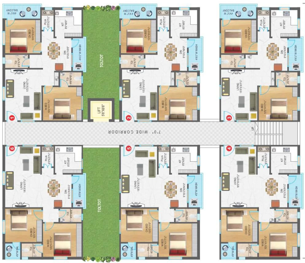 Floor Plan of Deeya Sathvika in Pragathi Nagar, Hyderabad - Image 390130