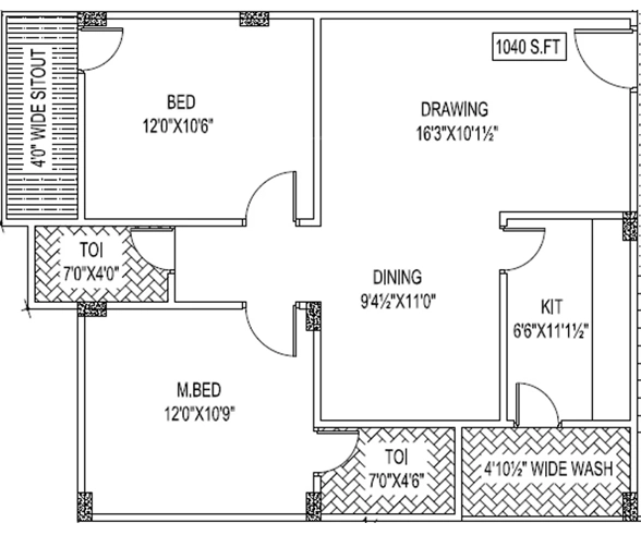 2 BHK Flat in Gemini Vista in Pragathi Nagar, Hyderabad - Image 912385