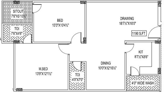 2 BHK Flat in Gemini Vista in Pragathi Nagar, Hyderabad - Image 912386