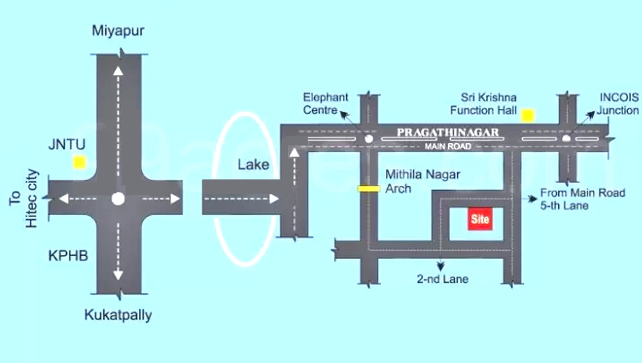 Location of Icon Ridge in Pragathi Nagar, Hyderabad - Image 390142