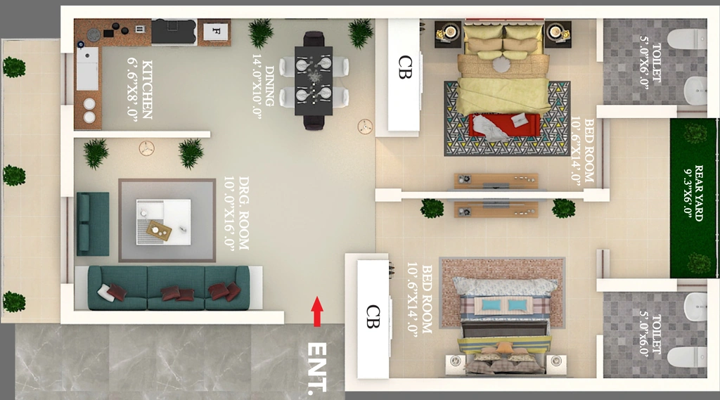 2 BHK Flat in Decent Home in Mohali, Chandigarh - Image 912254