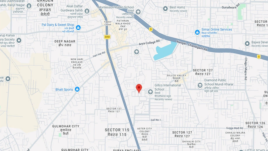 Location of Gillco Heights Extension in Mohali, Chandigarh - Image 389904