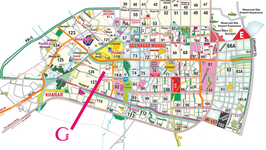 Location of AV Gobind Enclave in Mohali, Chandigarh - Image 389915