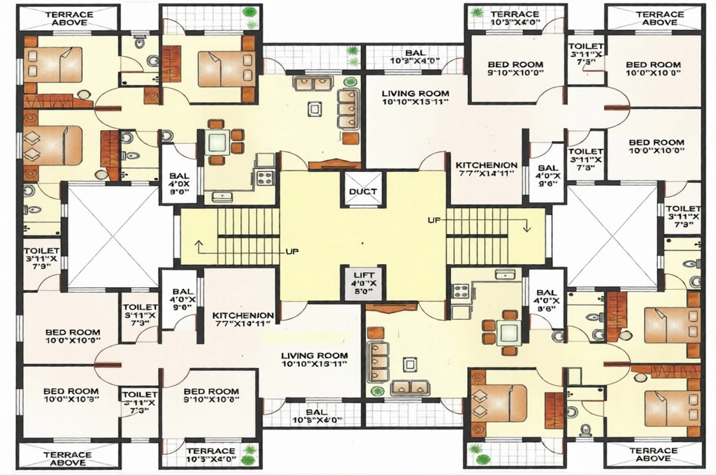 Floor Plan of Immaculate Mountain View Residency in Khopoli, Navi Mumbai - Image 390165