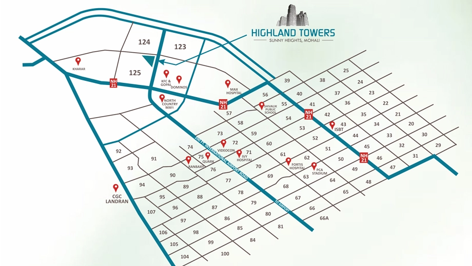 Location of Harji Highland Towers - Image 389941