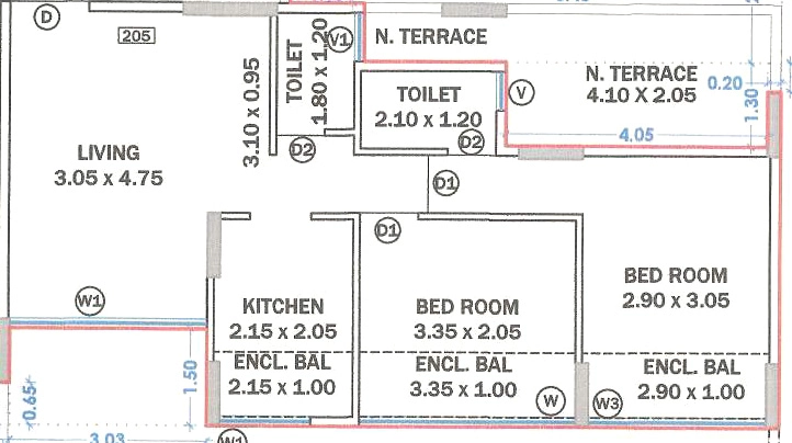 2 BHK Flat in Wellwisher Royal City in Khopoli, Navi Mumbai - Image 912437