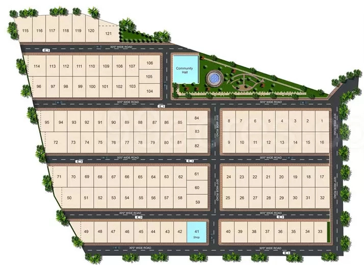 Master Plan of Land Tanmai Homes in Pragathi Nagar, Hyderabad - Image 390180