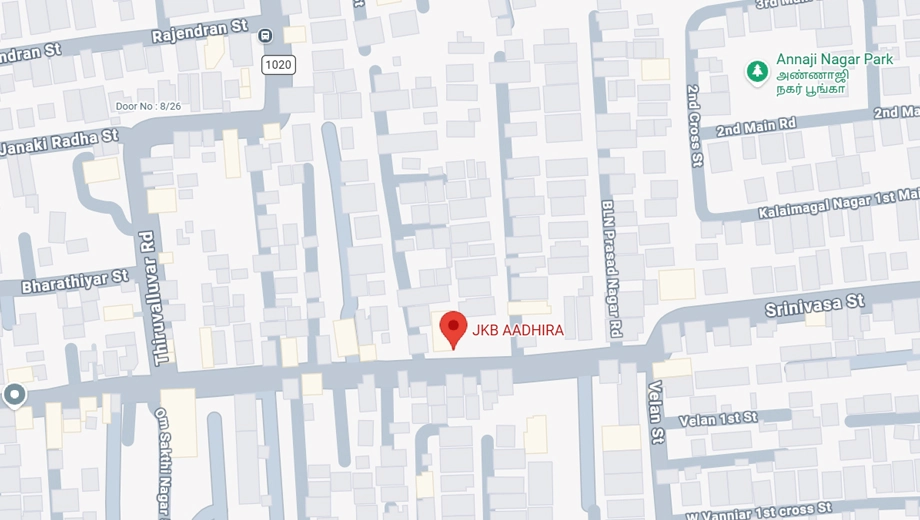 Location of JKB Aadhira in Valasaravakkam, Chennai - Image 390074