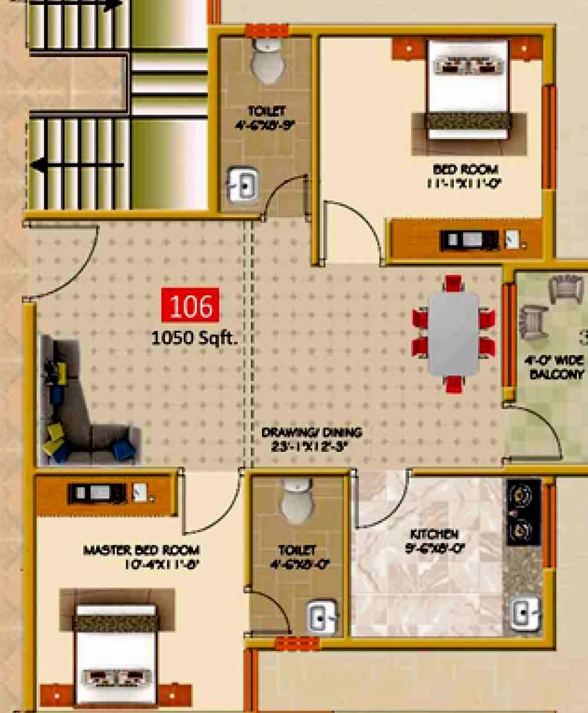 2 BHK Flat in Imarat Trinath Plaza in Patrapada, Bhubaneswar - Image 912526