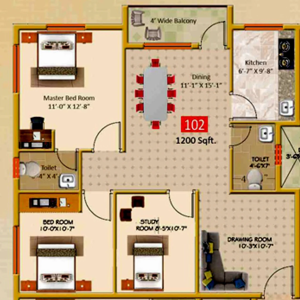 2.5 BHK Flat in Imarat Trinath Plaza in Patrapada, Bhubaneswar - Image 912527