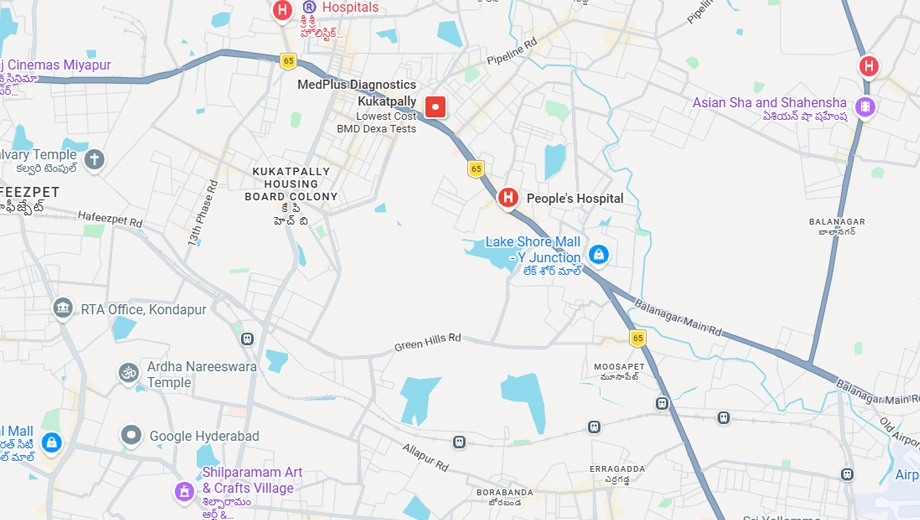 Location of Tejasree Pride in Pragathi Nagar, Hyderabad - Image 390200