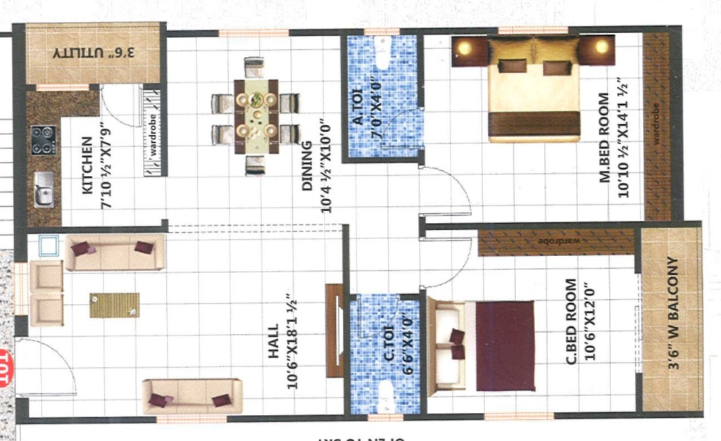 2 BHK Flat in Sai Teja Shiva Bhargava in Chandanagar, Hyderabad - Image 912381