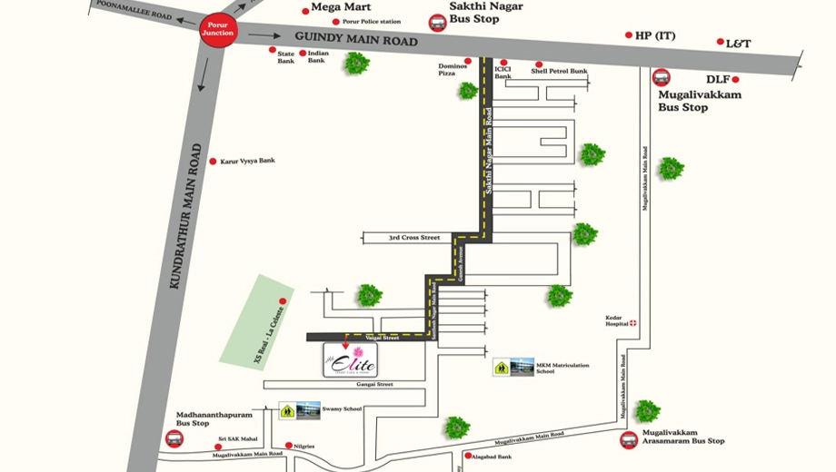 Location of JKB Elite in Porur, Chennai - Image 390087