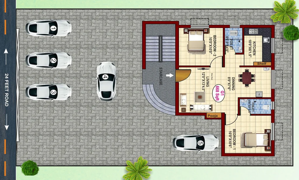 Master Plan of JKB Elite in Porur, Chennai - Image 390088
