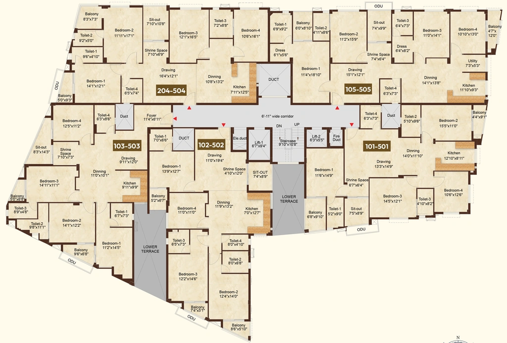 Floor Plan of MKSR Golden Landing in Pokhariput, Bhubaneswar - Image 390508