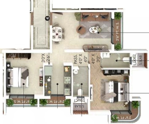 2 BHK Flat in Aakash Heights in Khopoli, Navi Mumbai - Image 912474