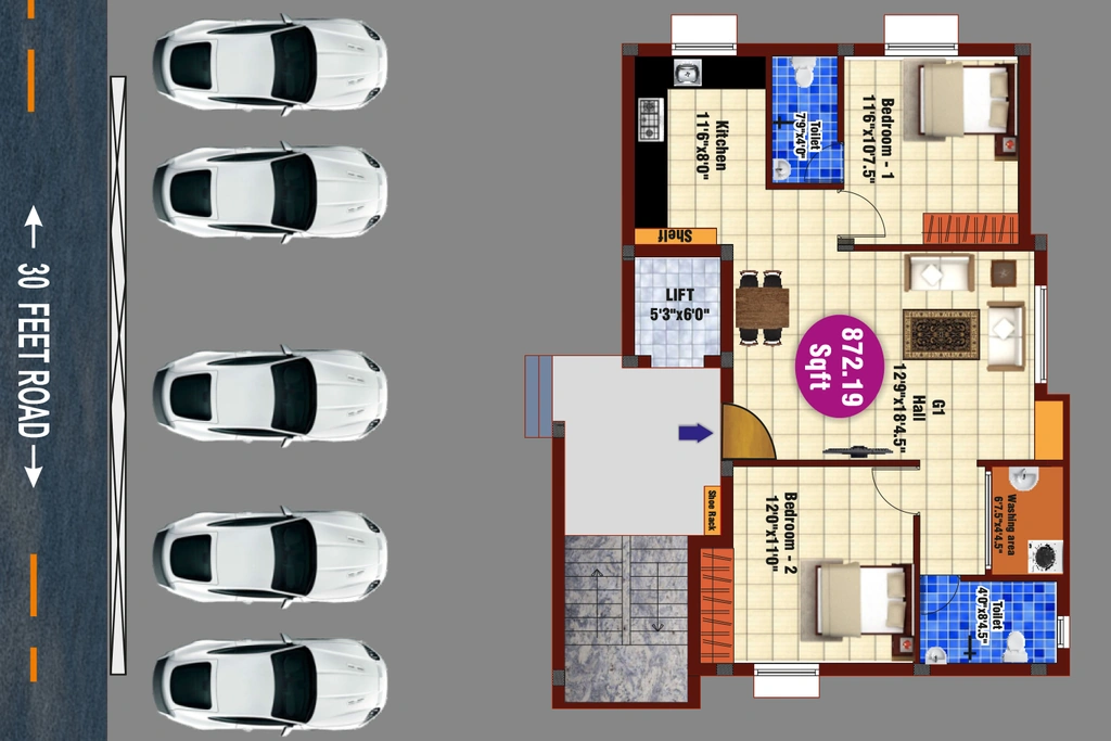 Master Plan of JKB Royal Orchid in Valasaravakkam, Chennai - Image 390100
