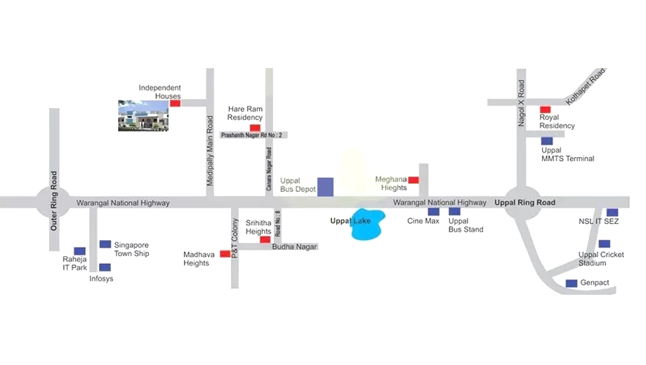Location of AV Indraprastha Enclave in Medipally, Hyderabad - Image 390736